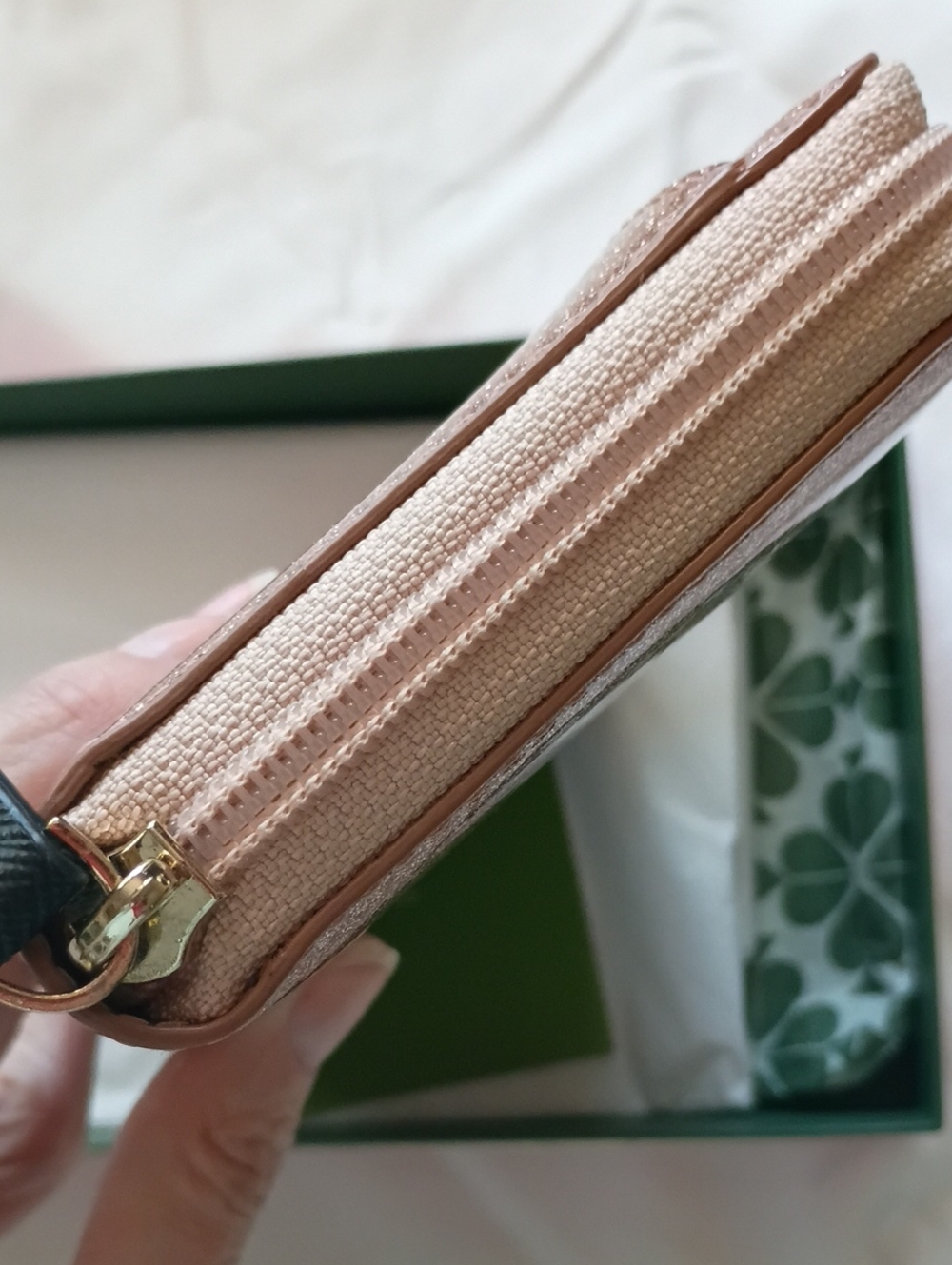 Kate Spade shimmering Rose gold pink glitter wallet new - Picture 9 of 13